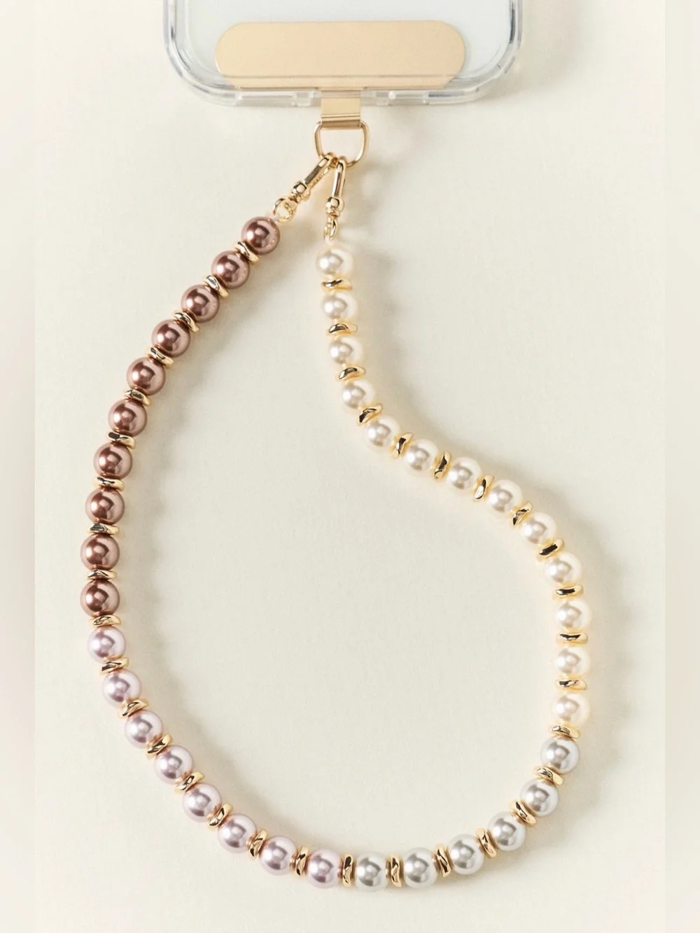 Gradient Rose Pearl Phone Chain for Wrist Anthropologie NWT